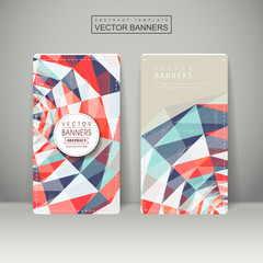 colorful geometric background design for banners set