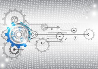 Obraz premium abstract futuristic circuit high computer technology background