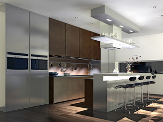 Einbauküche mit Spülnische