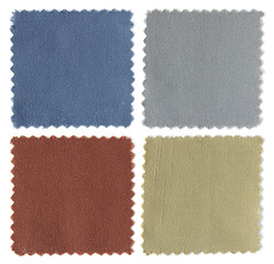set of fabric swatch samples texture
