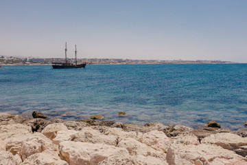 Cyprus coast and Boat