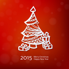 Lacy vector paper Christmas circular elements