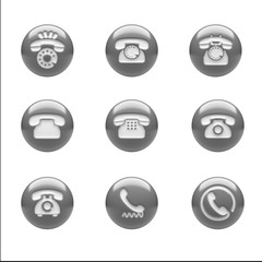 Contact Icons isolated on white