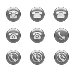 Contact Icons isolated on white