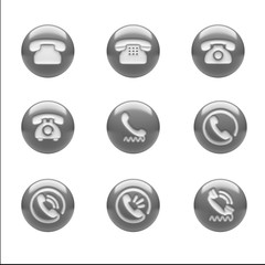 Contact Icons isolated on white