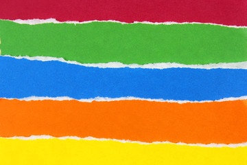 collection of colorful torn papers