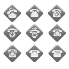 Contact Icons isolated on white