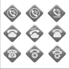 Contact Icons isolated on white