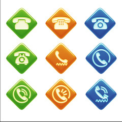 Contact Icons isolated on white