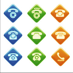 Contact Icons isolated on white