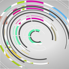 Abstract technology circles background