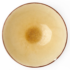 Brown plate isolated on white