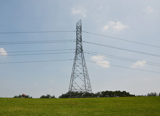 electricity pole and sky