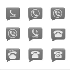 Contact Icons isolated on white