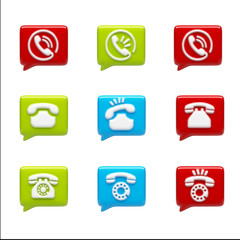 Contact Icons isolated on white