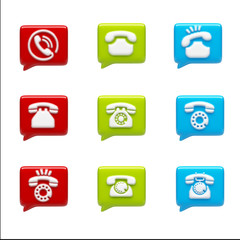 Contact Icons isolated on white