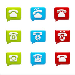 Contact Icons isolated on white