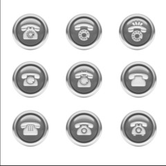 Contact Icons isolated on white