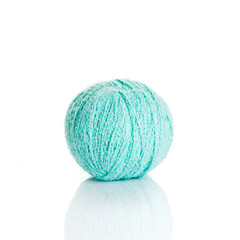 wool yarn ball isolated on white. ball of yarn for knitting