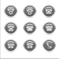 Contact Icons isolated on white