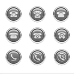 Contact Icons isolated on white