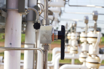 valve on site, close-up, industrial images