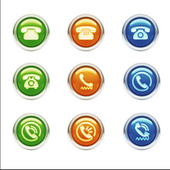 Contact Icons isolated on white