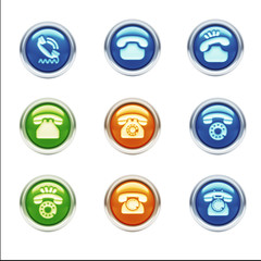 Contact Icons isolated on white