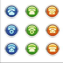 Contact Icons isolated on white