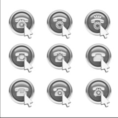 Contact Icons isolated on white