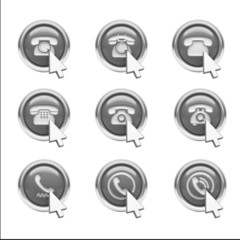 Contact Icons isolated on white