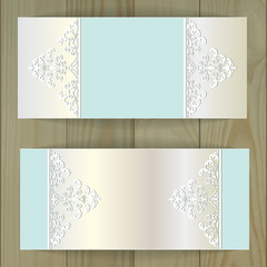 luxury horizontal banners on wooden background.
