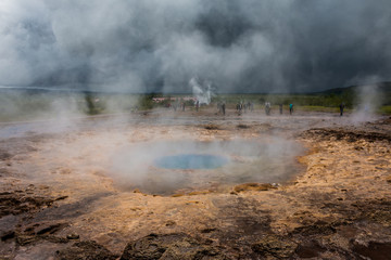 Geyser champ géothermique de Geysir