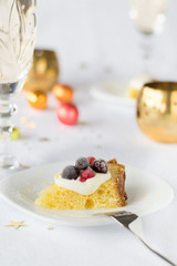 Pandoro with mascarpone cream and berries