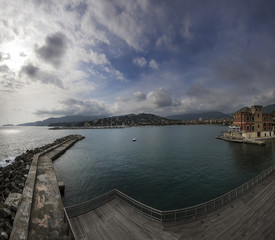 Fototapeta na wymiar La costa di Rapallo, riviera ligure