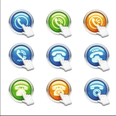 Contact Icons isolated on white