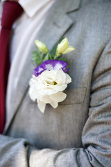 boutonniere. wedding accessory