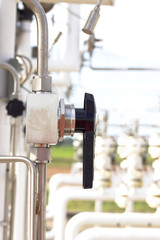 valve on site, close-up, industrial images