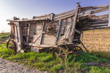 Fototapeta na wymiar Old farm machine