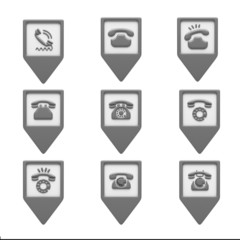 Contact Icons isolated on white