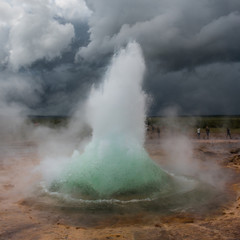 Geyser champ géothermique de Geysir