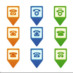 Contact Icons isolated on white