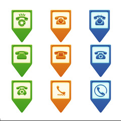 Contact Icons isolated on white