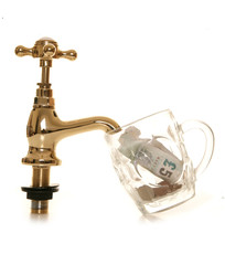 money in a pint glass