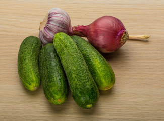 Cucumbers on the board