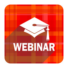 webinar red flat icon isolated