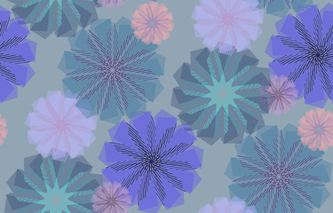 Striped Cornflowers Pattern