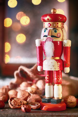 Traditional Christmas wooden nutcracker