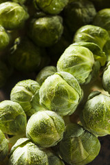 Raw Green Organic Brussel Sprouts