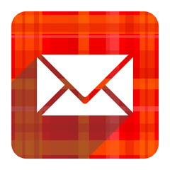 Naklejka premium email red flat icon isolated